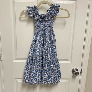 Margarita Mercantile Blue Floral Smocked Dress